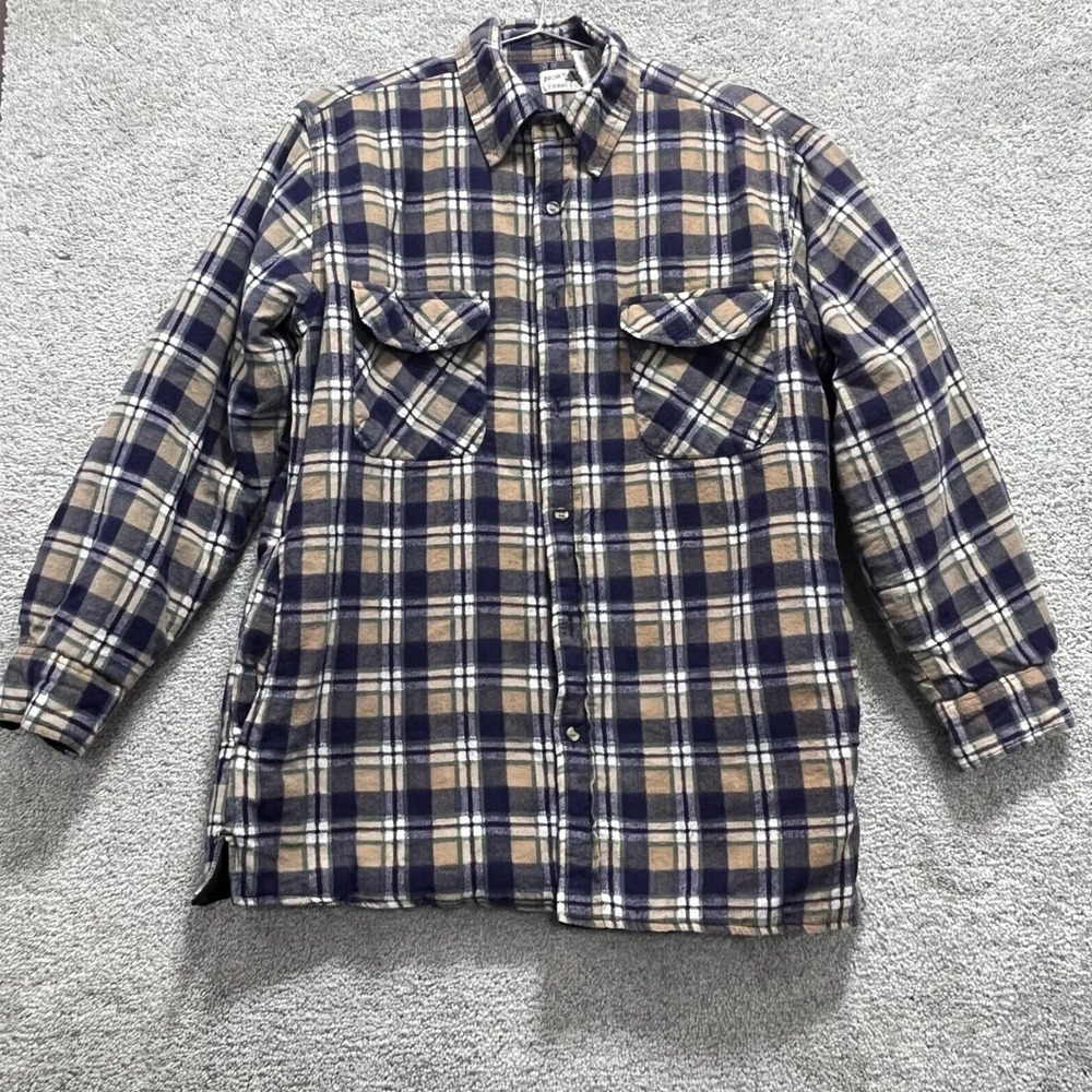 Northwest Territory Mens Shirt M Purple Plaid Jacket Shacket Long Sleeve Button